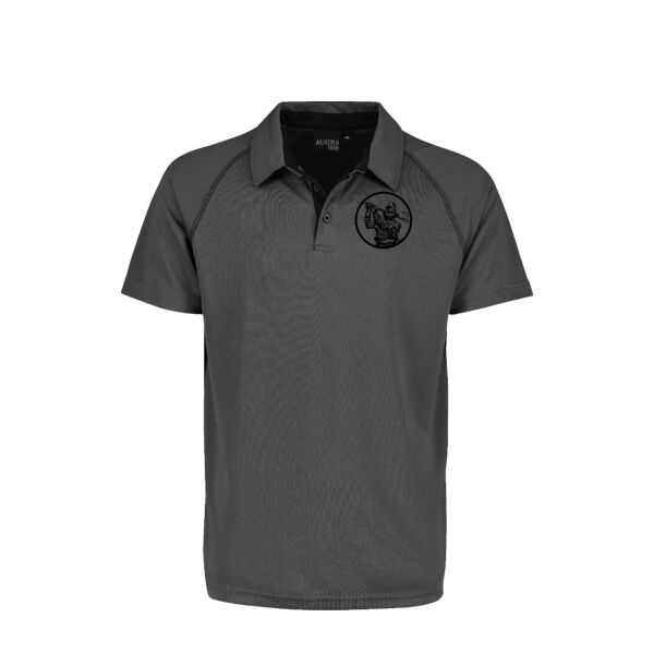 Polo - Grey - Black Circle - Performance Polo – Mens - Performance Polo – Mens Thumbnail
